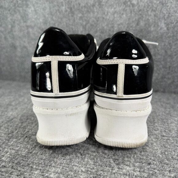 Skechers Heartbeat Loud Platform Sneakers Womens 8.5 Black Patent Y2K Chunky Vtg - Picture 6 of 11